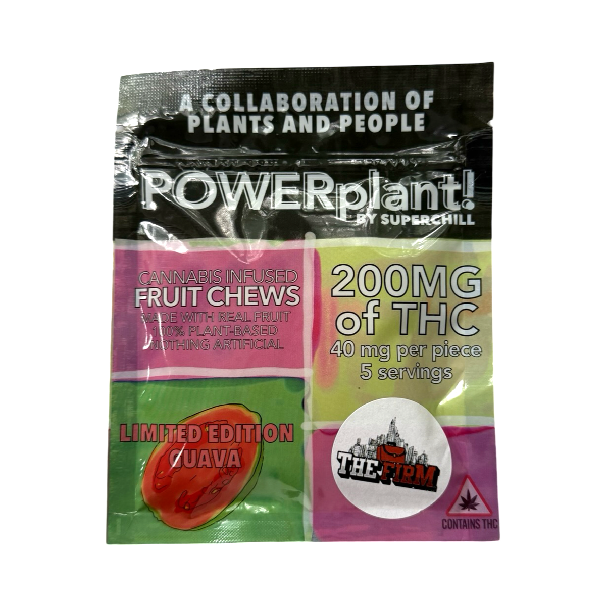 Front view of POWERplant! Guava Rosin Gummies package.