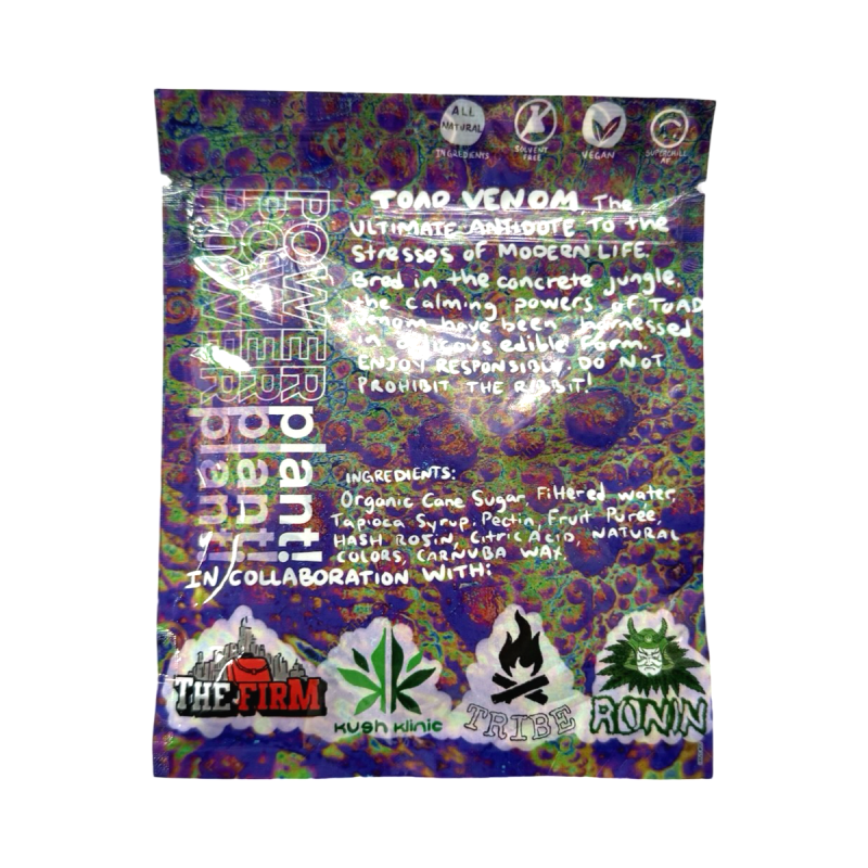 POWERplant x Toad Venom Blueberry Grape Gummies Ingredients Back