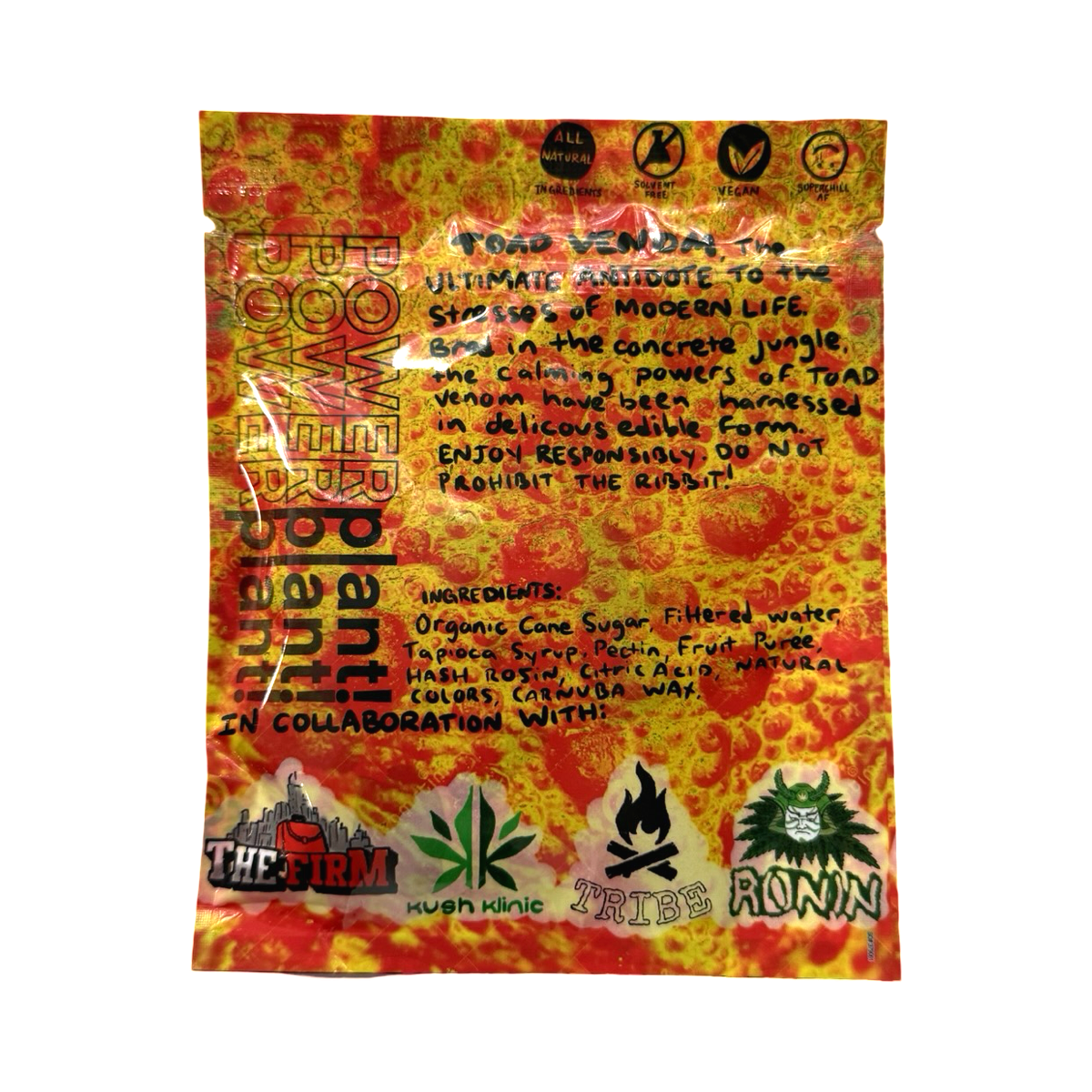 POWERplant x Toad Venom Strawberry Yuzu Gummies Ingredients Back