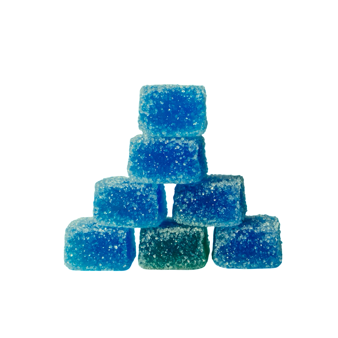 Blue Raspberry Solventless Rosin THC Gummies – 10mg, 10 Count