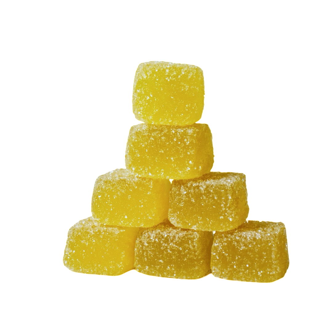 Yellow Pineapple Mango Solventless Rosin THC Gummies – 10mg, 10 Count