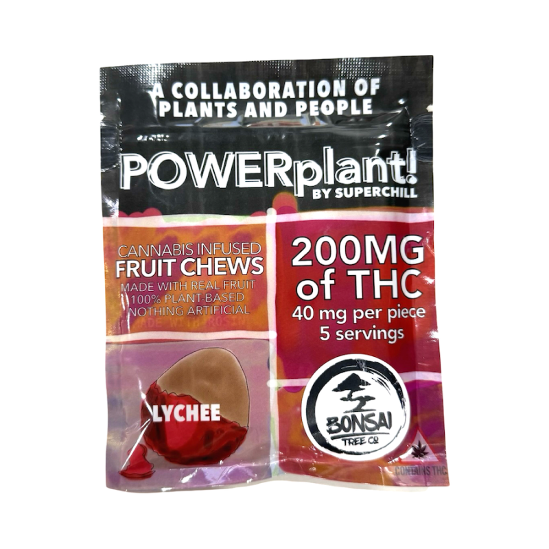 POWERplant Lychee THC Fruit Chews Packaging