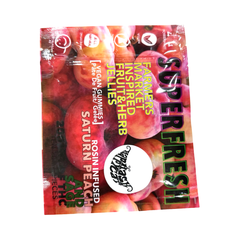 POWERplant Saturn Peach THC Fruit Chews Packaging