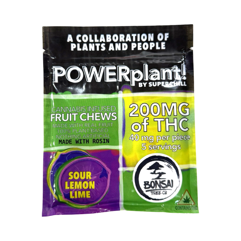 POWERplant Sour Lemon Lime THC Edibles Packaging