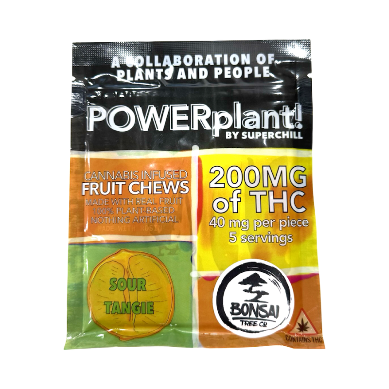 POWERplant Sour Tangie THC Fruit Chews Packaging