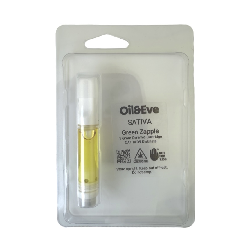 Green Zapple 1 Gram Sativa Vape Cartridge – Oil&Eve