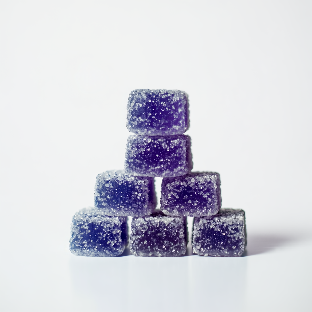 Grape Sativa Rosin Gummies 100mg Front Packaging